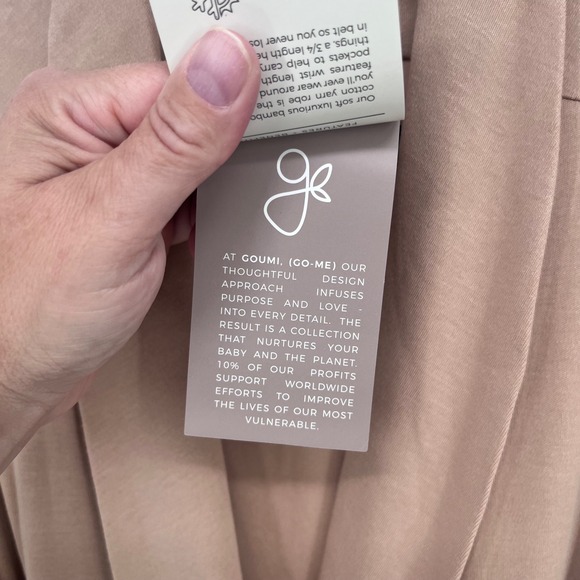 Goumi Women's Soft Bamboo Organic‎ Cotton Robe XS/S Brown NWT - Picture 9 of 11